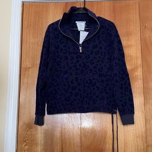 Derek Lam 10 Crosby Midnight-Royal Print Sweater